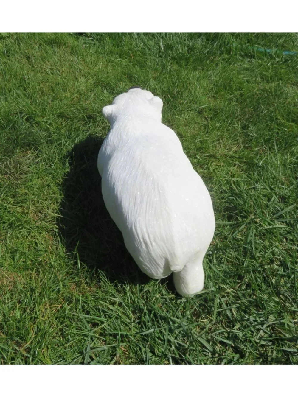 White Stone Polar Bear Hand Carved Shona Sculpture From South Africa 45lbs - Picture 5 of 11